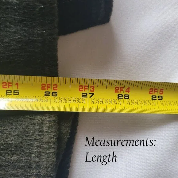 LAST CALL -Weatherproof Green Plaid Vegan Leather Mid Length Coat (Size: L) - Picture 13 of 16